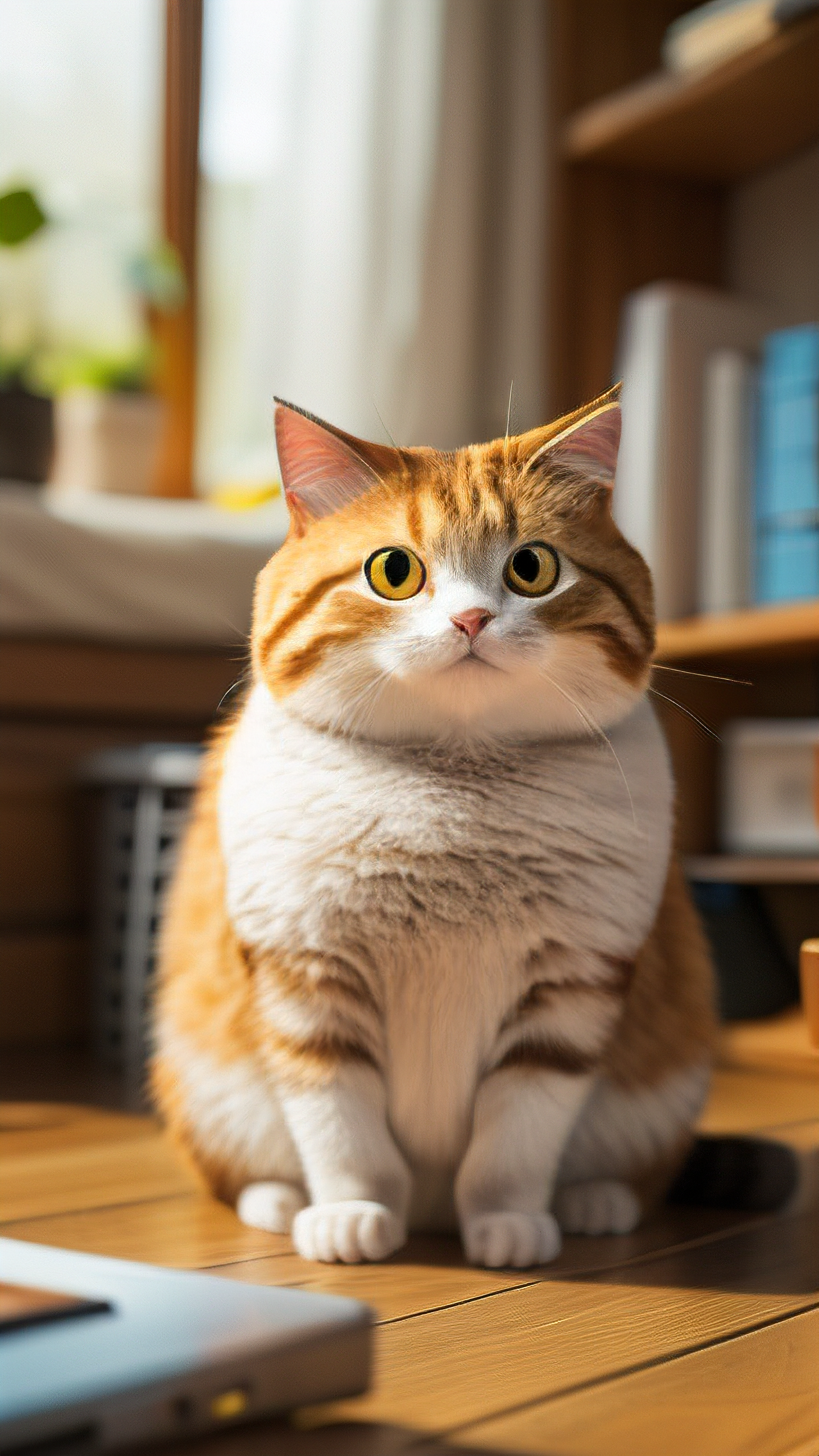 猫咪苹果版壁纸金渐层电脑壁纸高清全屏猫咪